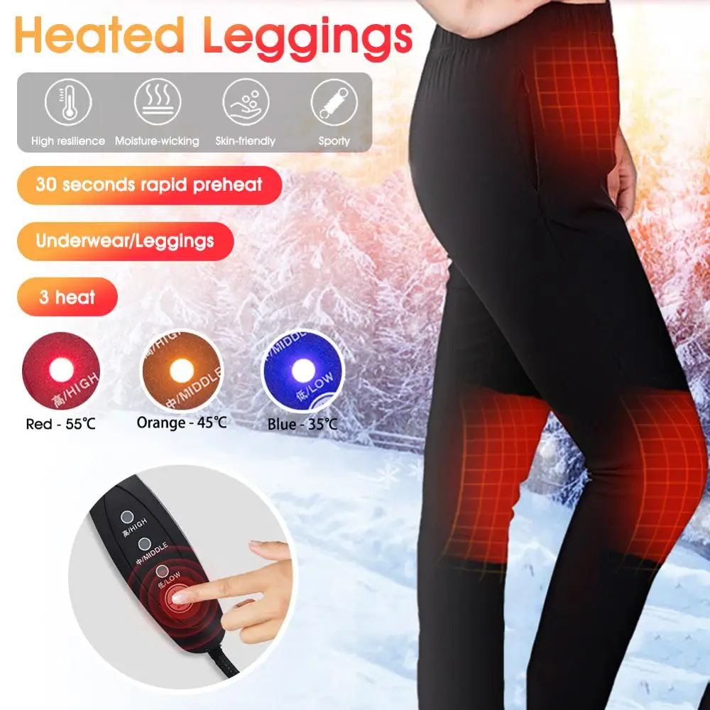 

Men heated pants Winter Thick USB Electric heating pants Warm Trousers Velvet Warm Knee heated pants women for Outdoor Sport