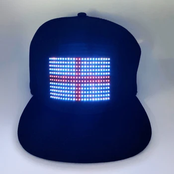 

Prom Party Decoration Luminous Hat 2020 New Editable LED Luminous Hat Multi-language Display Advertising Hat