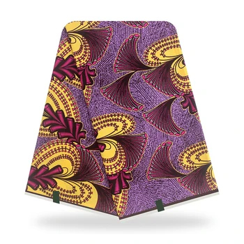 

Best Quality Nigerian Ankara Sewing Dress Materials Guaranteed Veritable Real Wax Block Prints Fabric African 100% Cotton 6Yards