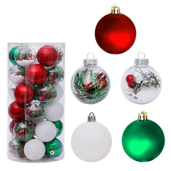 

30Pcs 6cm Christmas Balls Ornaments for Xmas Tree Shatterproof Christmas Tree Hanging Ball Decorations