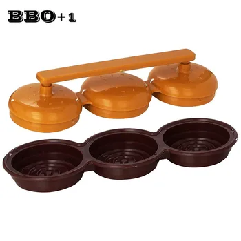

Triple Mini Burger Press Slider Patty Press Burger Press Maker Hamburger Grill BBQ Party Maker Meat Press BBQ Kitchen Tool 2.5''