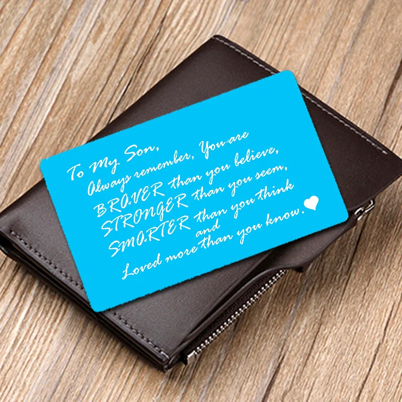 Мини-кошелек с гравировкой Love Note визитница уникальный дизайн подарок на