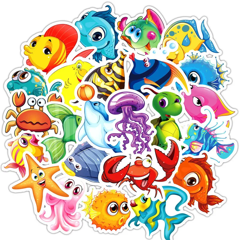 

100 PCS cartoon animal personality graffiti Pvc Waterproof Stickers For Laptop Motorcycle Skateboard Luggage Decal Toy Sticker