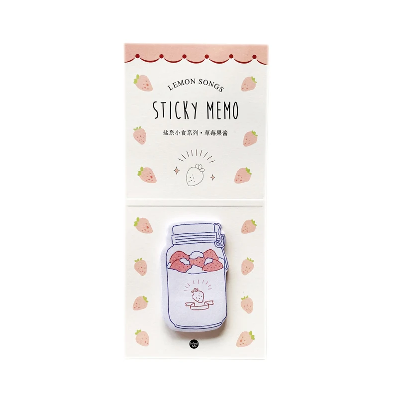 30 pages Cute Cake Strawberry Jam Lemon Memo Pads Plan Message Writing Sticky Notes School Office Supply Student Stationery - Цвет: C