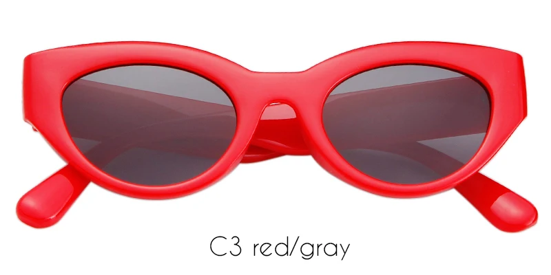 WHO CUTIE, Овальные Солнцезащитные очки для женщин, фирменный дизайн, винтажная леопардовая оправа, овальные линзы, 90 S, солнцезащитные очки «кошачий глаз», солнечные оттенки OM561B - Цвет линз: C3 red