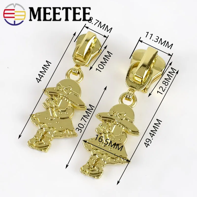 10 шт. Meetee 3 #5 # ползунок на молнии для металлических полимерных молний наборы