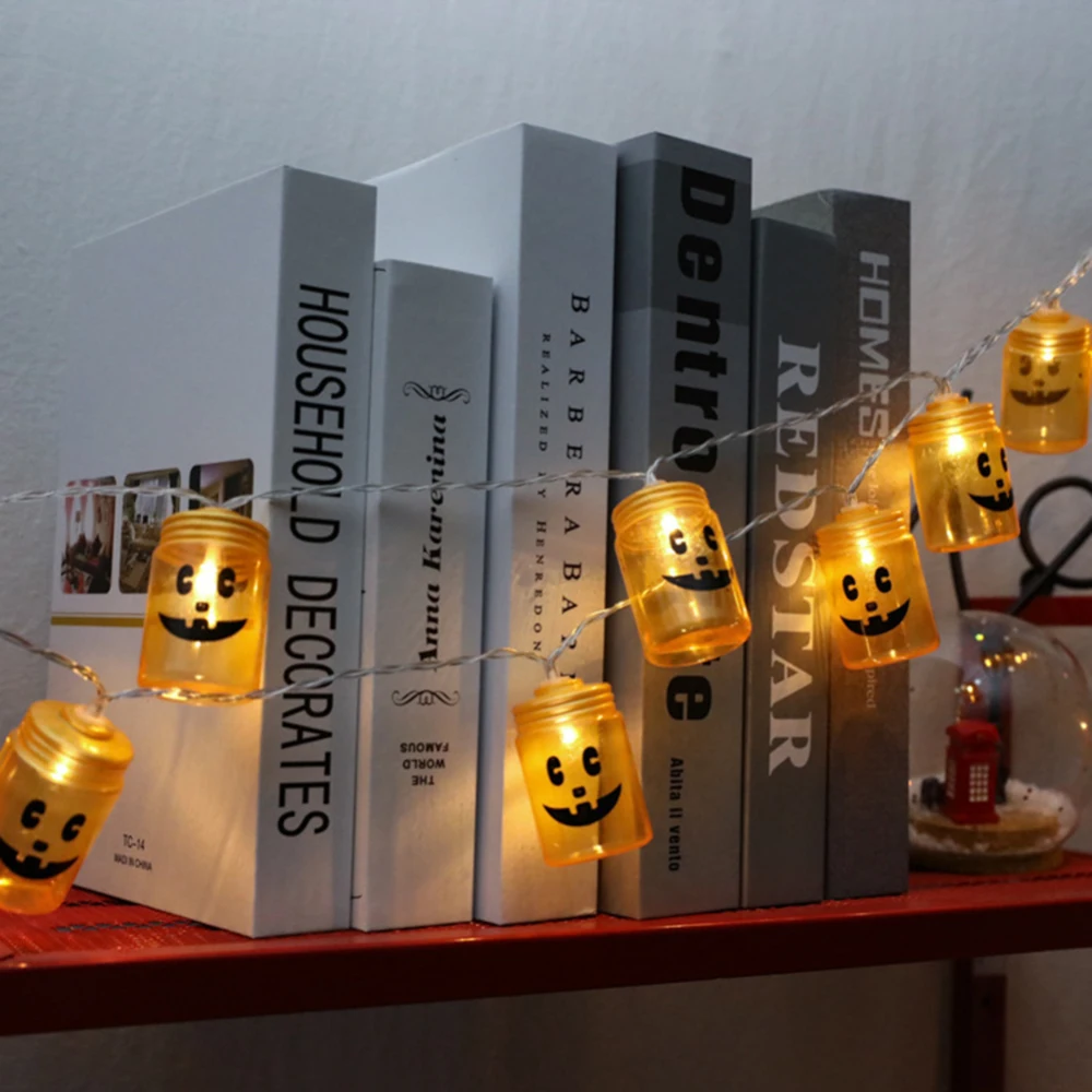 

20 Led Halloween Pumpkin Led String Lights Garden Home Party Decoration Holiday String Light Halloween Lights Lanterns Light