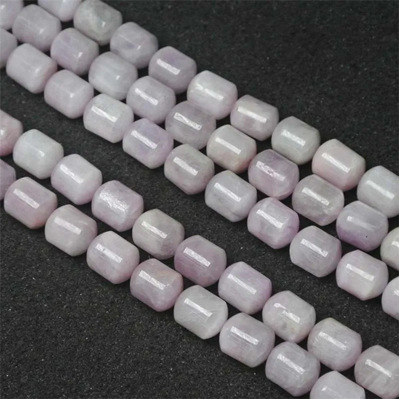 11-14mm Natural smooth Kunzite Cylindrical shape Stone Beads For DIY necklace bracelet jewelry making 15 