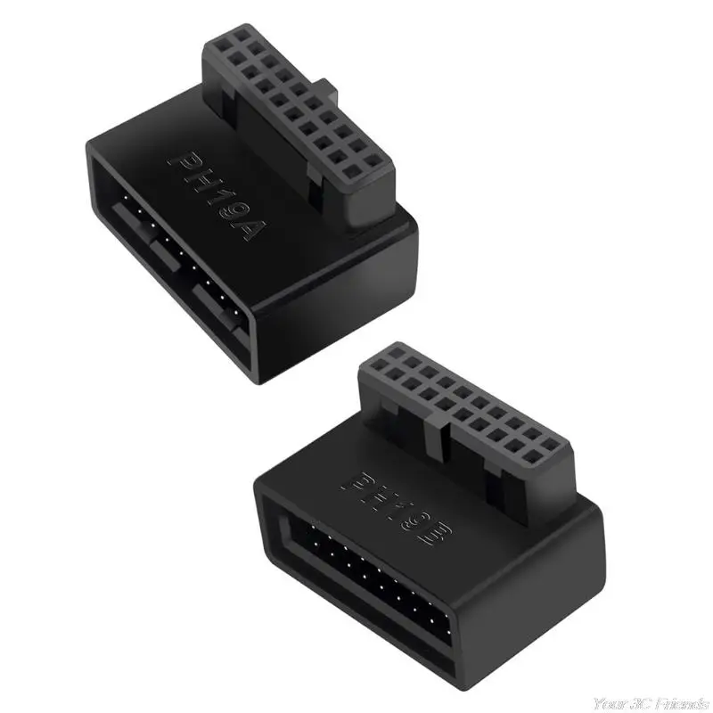 USB3.0 19/20Pin Vertical Pin Holder 90 Degree Elbow Plug Port for Desktop Computer Motherboard (N04 21) Description Image.This Product Can Be Found With The Tag Names Computer Cables Connecting, Computer Peripherals, PC Hardware Cables Adapters, Steering joint socket desktop computer