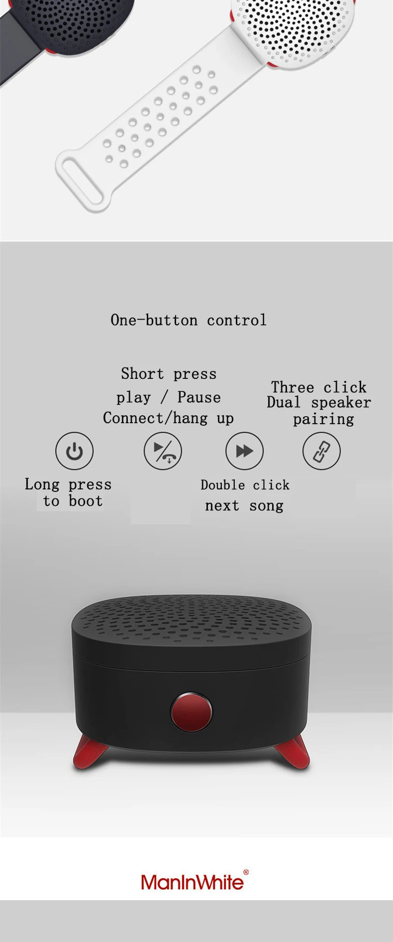 Bluetooth динамик, удобный для кожи, для улицы, для путешествий, мини-динамик, USB, перезаряжаемый, портативный сабвуфер, часы, дизайн, Bluetooth динамик