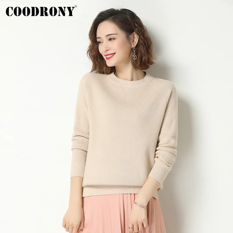 COODRONY Brand Basic Casual O-Neck Warm Pullover Sweaters Women Autumn Winter Streetwear Solid Color Slim Female Jumpers W1106