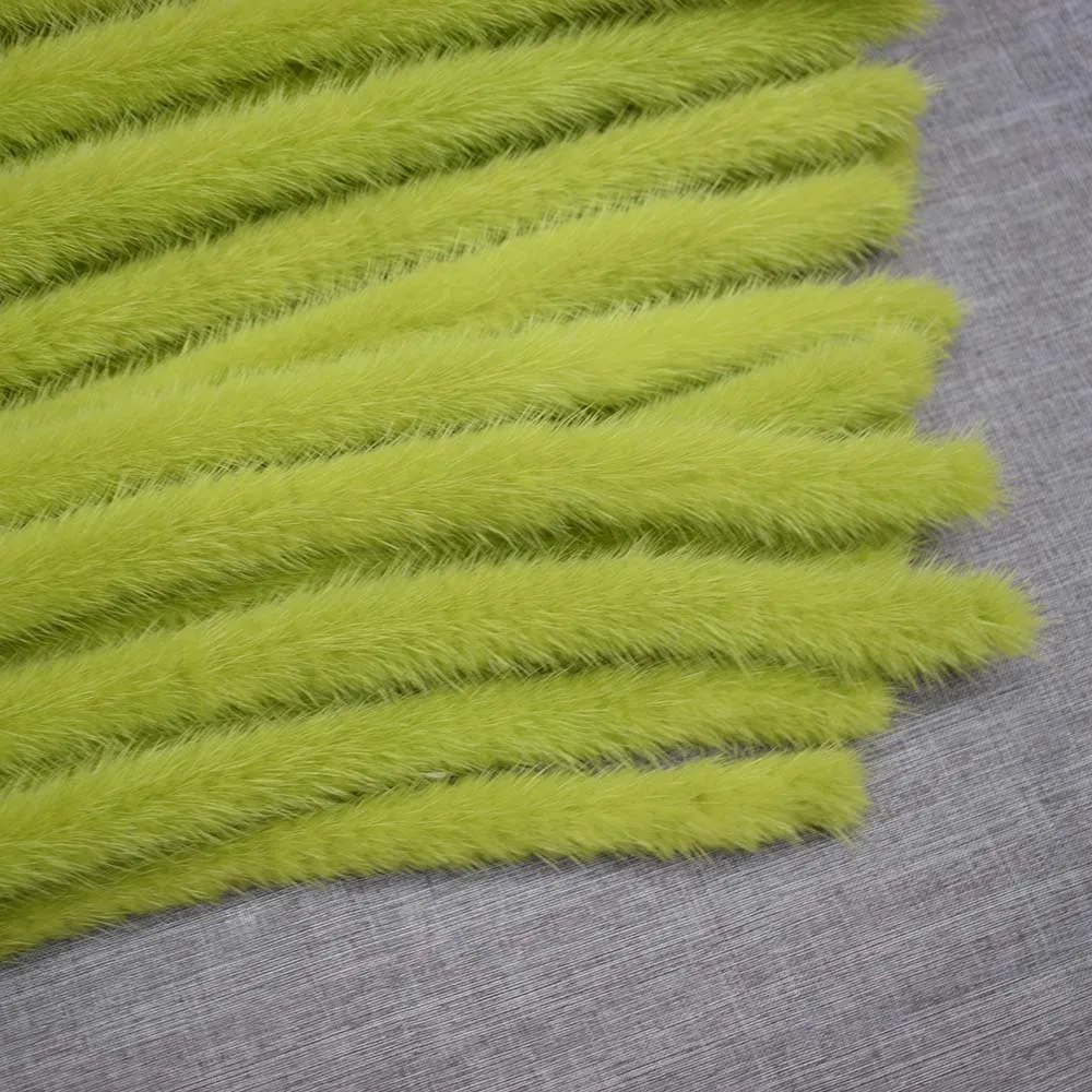 MS. Minshu натуральный мех норки отделка из натуральной кожи норки полосы аксессуары для одежды