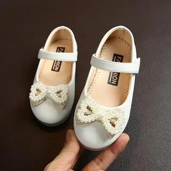 

Fashion Bead Bow Kids Sandal For Girl Summer Heels Sandals For Children Beach Shoe 1-6 Year Old Pink White