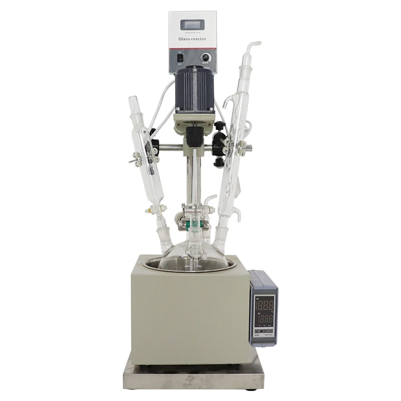 1L Lab Pilot Scale Electric Heating Single layer Glass Reactor with Stirring Function | Канцтовары для офиса и дома