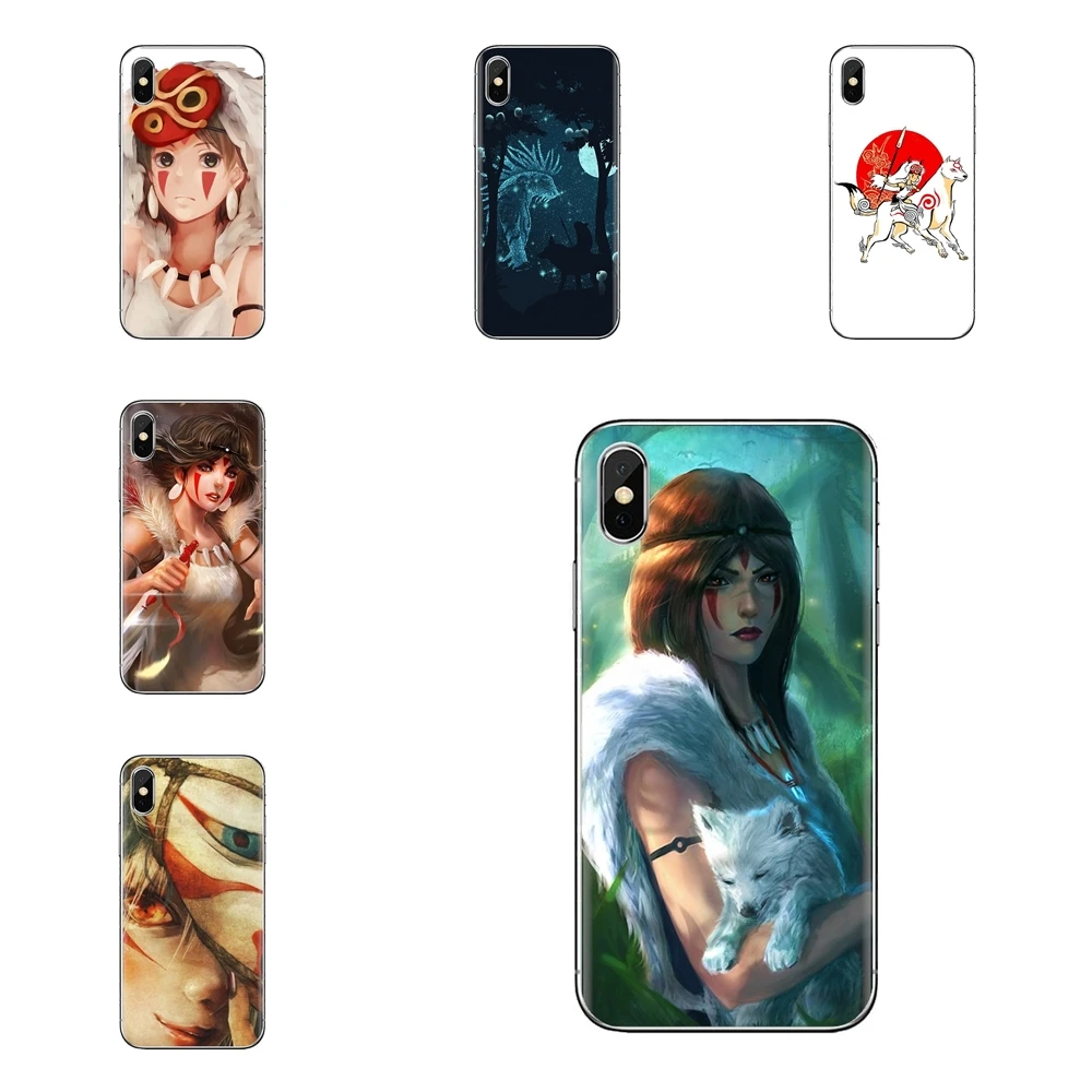Фигурка Принцесса Мононоке студия Ghibli Мягкий ТПУ чехол для телефона Xiao mi 6 A1 Max x 2 5X