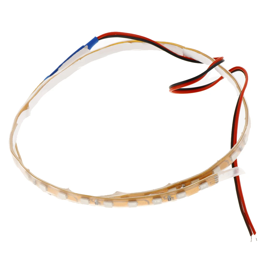 Multi-Color LED Motorcycle Ground Strip Light Kit w/Wire Blue & Red