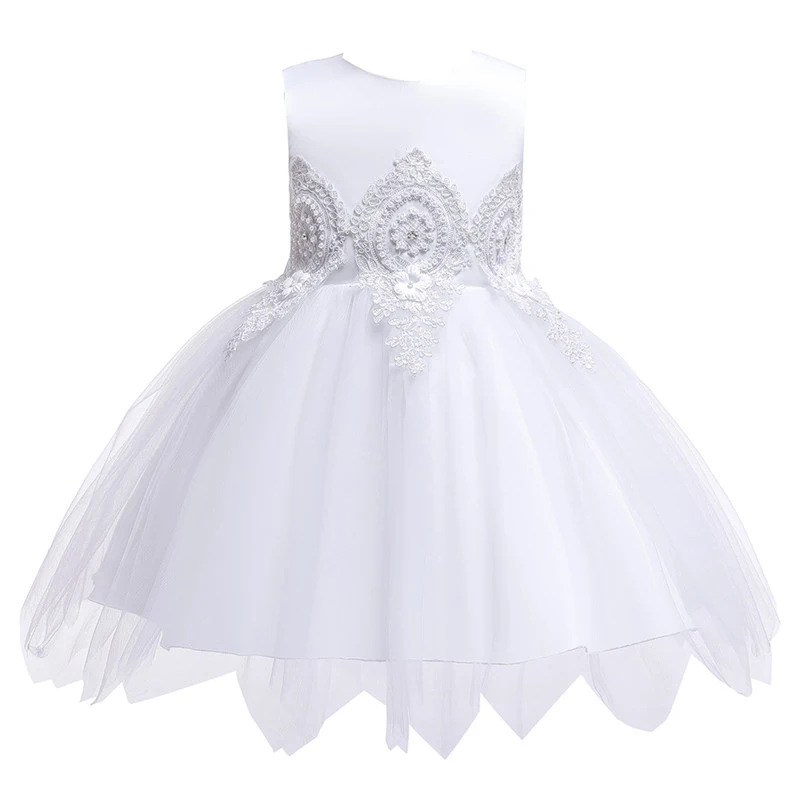 

FBIL-Summer Backless Big Bow Infant Baby Girls Dress Lace Tutu Evening Kids Dresses for Girls Party Wedding Baby Clothing