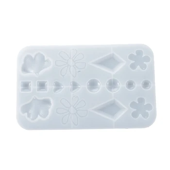 

Crystal Epoxy Resin Mold Dangle Eearrings Silicone Mould DIY Crafts Jewelry Pendant Making Tools for white color