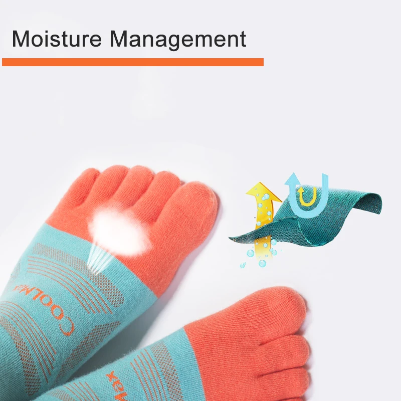 Running Socks 3Pairs/Set Breathable Five Toe Socks Ultralight Low Cut Athletic Quarter Socks Outdoor Sports Trail Running Cycling