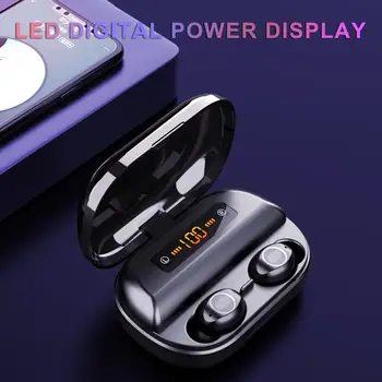 

V12 With Power Digital Display Touch Mini Wireless Bluetooth Earphones Dual - Ear Bluetooth 5.0 TWS Headphones
