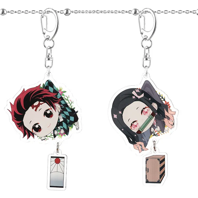 Аниме Demon Slayer Kimetsu no Yaiba аксессуары для косплея милый Hashibira Kamado Tanjirou брелок
