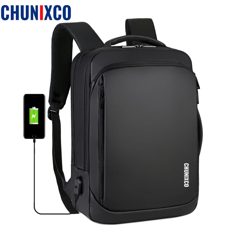 Рюкзак CHUNIXCO мужской для ноутбука 15 6 дюйма водоотталкивающий ранец с USB зарядкой