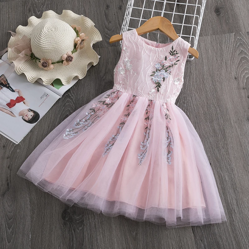 Летнее модное платье с единорогом для девочек, одежда для детей, костюм с единорогом для принцессы, вечерние кружевные платья для девочек, детская одежда - Цвет: as photo