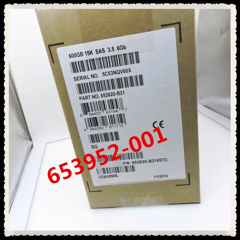 100% новый в коробке 3 года гарантии 600G 15K SAS 5 дюйма 653952 001 533871 003 требуется больше