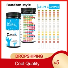 100 шт., улучшенная тест-полоска для определения качества питьевой воды, 16 в 1 100 шт., улучшенная тест-полоска для определения качества питьевой воды, 16 в 1