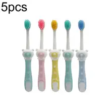 5 шт. мягкая детская зубная щетка с милым медведем для ухода за полостью рта, гигиенические принадлежности