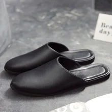 Ifrich/мужские летние тапочки; слипоны на плоской подошве; Повседневная обувь; мужские черные удобные тапочки; брендовые модные тапочки для мужчин; s