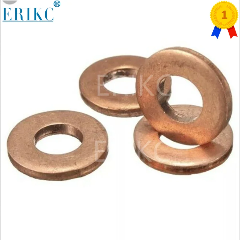 10 Pezzi Injector F00Vc17503 F00Vc17504 F00Vc17505 Injector Common Rail Diesel Iniettore Guarnizione Rondella Di Rame 1Mm 1.5Mm 2Mm 2.5Mm