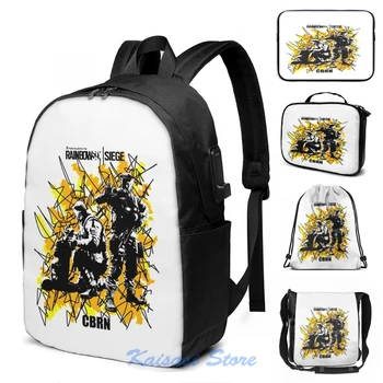 

Funny Graphic print CBRN(2) USB Charge Backpack men School bags Women bag Travel laptop bag