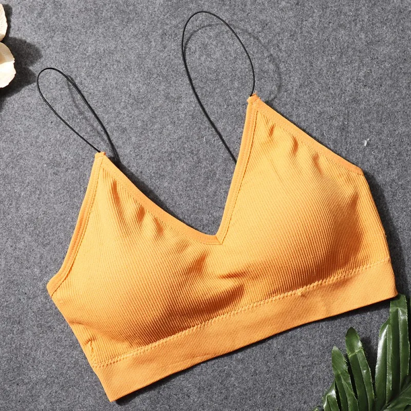 Women Sexy Bra Thin Straps Beauty Back Seamless Wrapped Padded Cotton