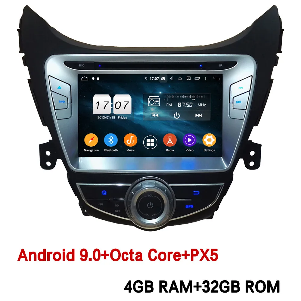 4GB RAM x 32GB ROM Klyde ips 4G Android 9 Восьмиядерный 4 Гб ОЗУ 64 Гб ПЗУ DSP автомобильный DVD мультимедийный плеер стерео для Hyundai Avante, elantra I35 2010-2013 - Цвет: 4GB RAM x 32GB ROM