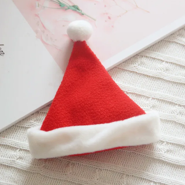 Xmas Mini Scarf Hat Decor Doll Clothes Accessory Miniature Christmas Party Ornament For 20cm Russian Handmade Doll Idol Doll 15