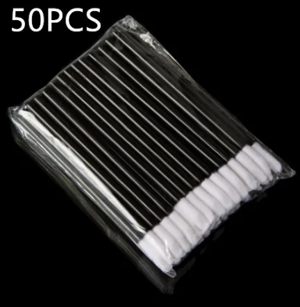 50pcs 100 шт Одноразовые кисточки для губ кисти женские аксессуары палочка-аппликатор для блеска идеальный лучший макияж инструмент модный горячий красивый - Handle Color: 50pcs