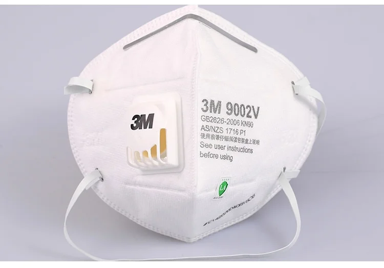 

3M 9002V Dust Mask PM 2.5 KN90 9001V Face Masks Anti-fog Particulate Respirator Anti influenza Breathing valve Adult Safety Mask