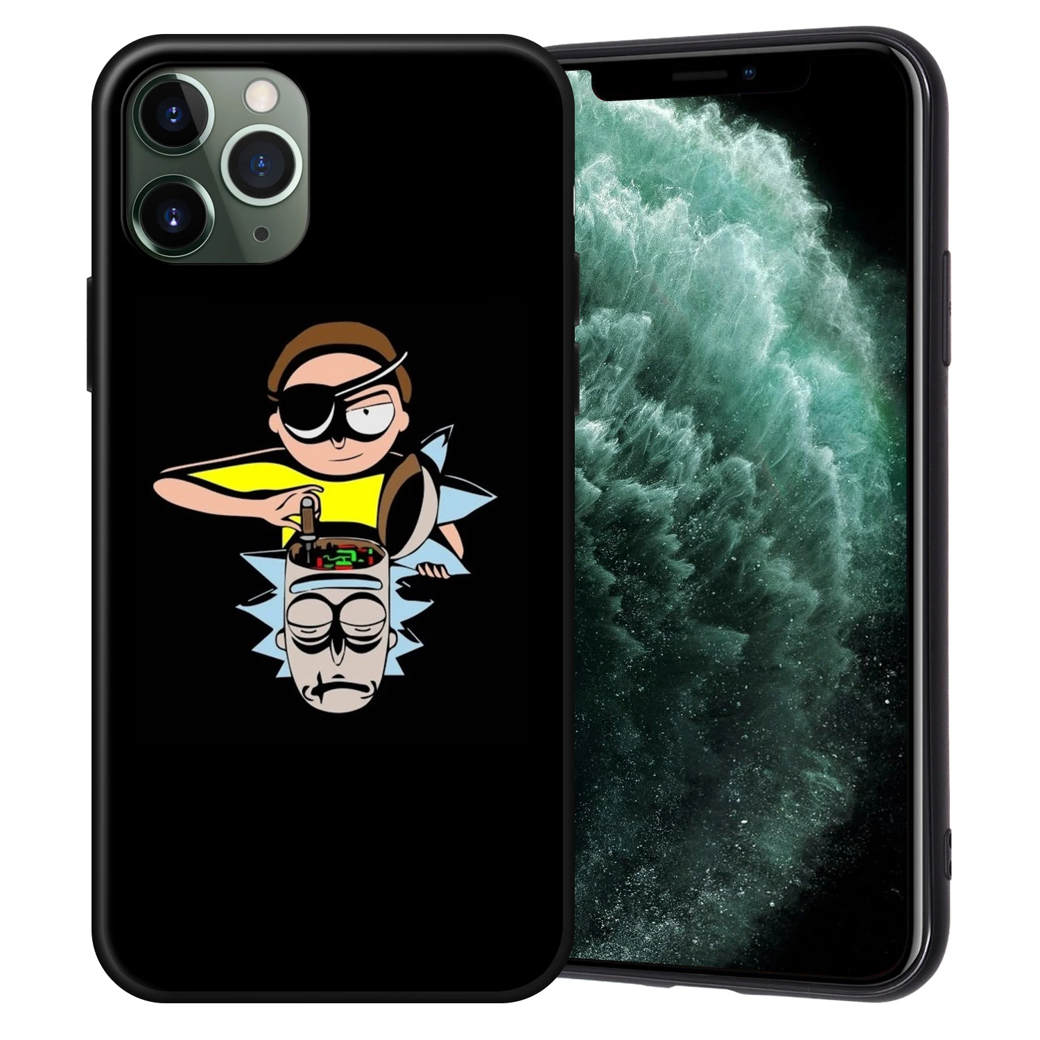 Рик и Морти черный чехол ТПУ для iPhone XR XS Max X Coque для iPhone 11 Pro Max чехол для iPhone 7 8 6 6S Plus 5 5S SE Fundas - Цвет: H6284
