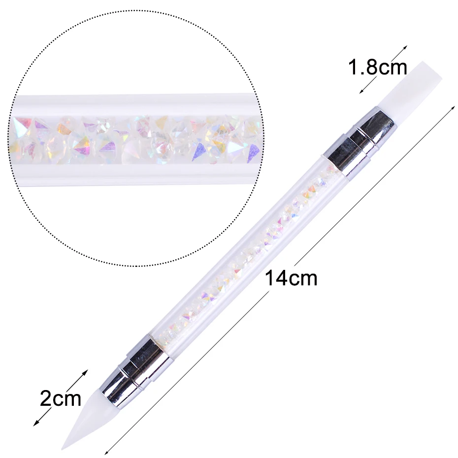 1pcs Nail Art Silicone Sculpture Dotting Pen