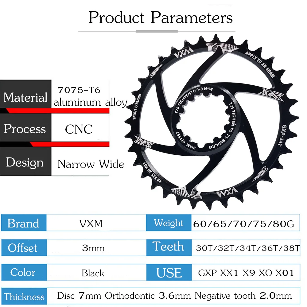 Звездообразная Звездочка VXM MTB GXP для велосипеда звездообразная sram gx xx1 X1 x9