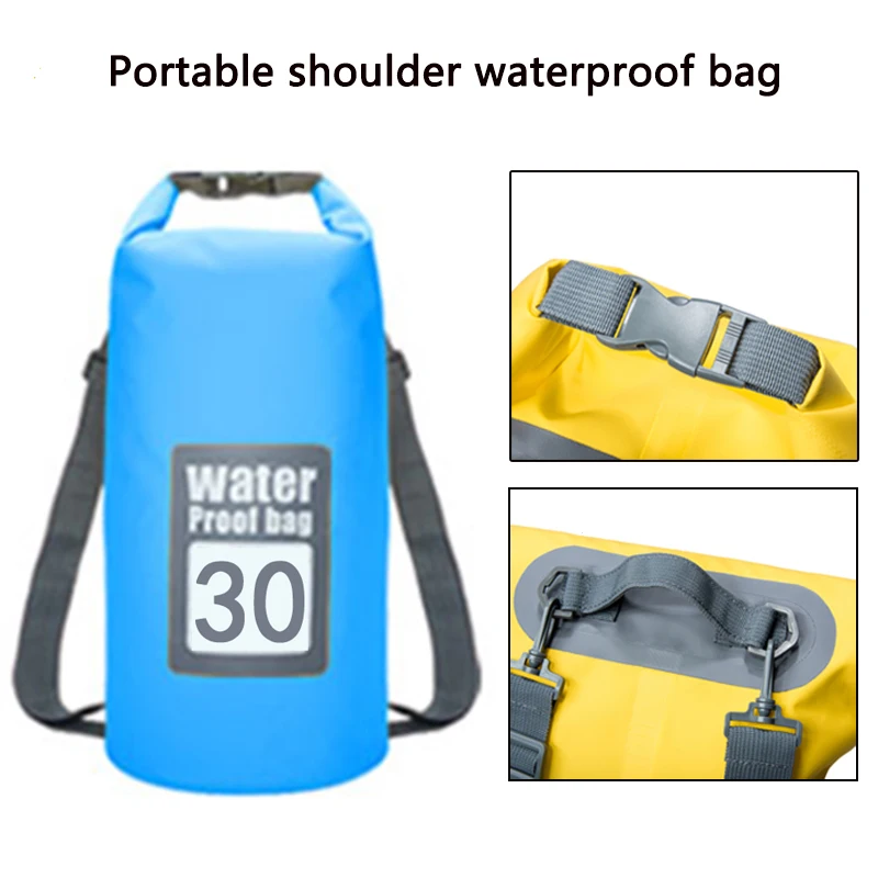 

5L/10L/15L/20L/30L Waterproof Bags Storage Dry Sack Bag For Canoe Kayak Rafting Outdoor Sport Swimming Bags Travel Kit Backpack