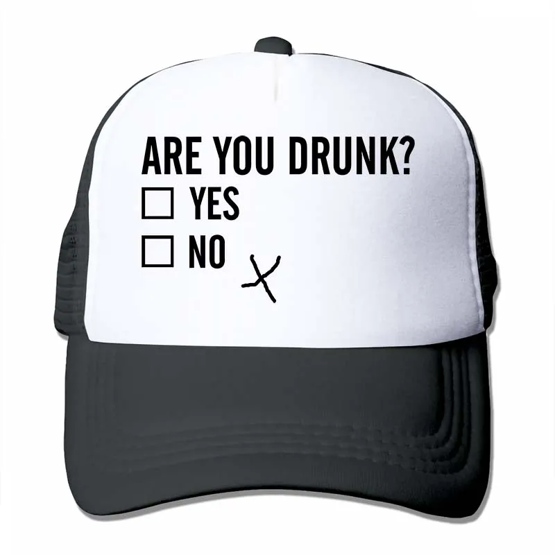 Are you drunk бейсбольная кепка для мужчин и женщин, Кепка-Дальнобойщик, модная Регулируемая Кепка - Цвет: 4-Black
