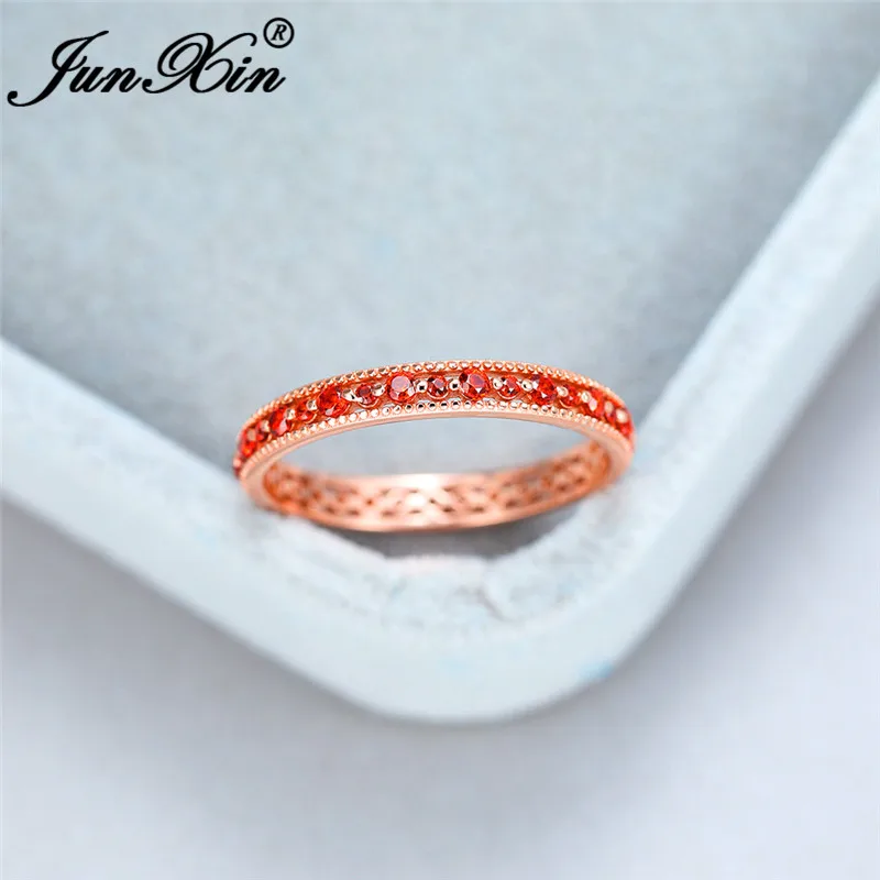 Настоящее 925 пробы, серебряные кольца для женщин, обручальные кольца, розовое золото, синий, черный, красный камень, тонкое кольцо, браслет, минималистское кольцо, Cz