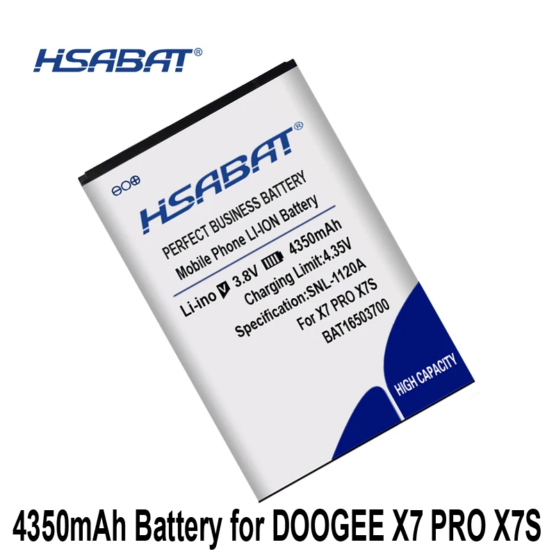 HSABAT батарея 16503700 4350 мАч батарея Для Doogee X7 X7PRO X7S X7 PRO в пределах номера отслеживания