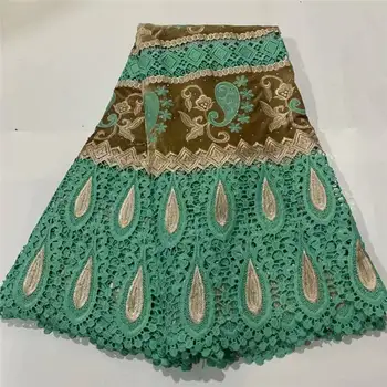 

2020 Latest Guipure Lace Cord Lace Embroiderey French African Cord Lace Fabric High Quality Nigeria Lace Fabric For Wedding EL53