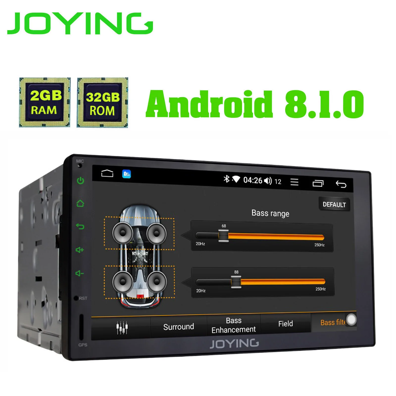 Cheap JOYING Octa 8 Core Android 8.1 2GB RAM 32GB ROM 7" Car Autoradio GPS Universal 2 din Car Radio HD player head unit Eu Warehouse 5