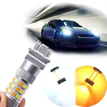

High Brightness Dual Color White Yellow LED Bulbs DRL Fog Turning Signal Light Easy install Shockproof Turn Signal Light