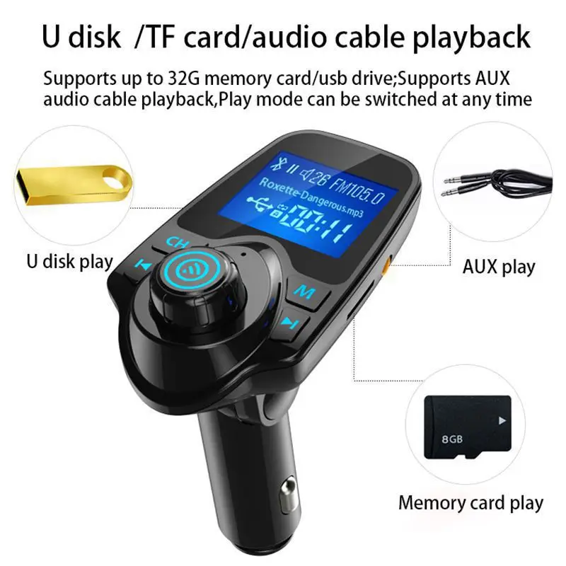 Универсальный Высококачественный Автомобильный Mp3 аудио многофункциональный двойной usb порт Автомобильный Bluetooth приемник Автомобильный mp3 плеер Музыка U диск