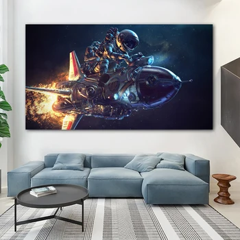 

RELIABLI ART Astronaut Spaceman Canvas Painting Wall Art For Living Room Bedroom Modern Decorative Pictures Posters NO FRAME